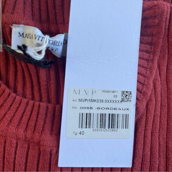 MVP Wardrobe Olga Sweater Bordeaux Size 40 - Picture 4 of 7